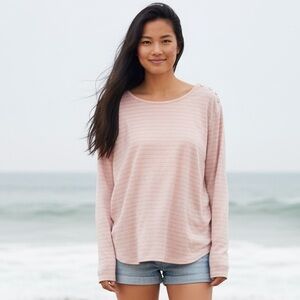 Ralph Lauren Pink & Silver Long Sleeve Long Sleeve Tee Shirt Size 2X